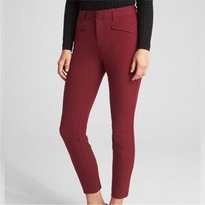 Gap Stretch Skinny Ankle Pants, burgundy, size 8